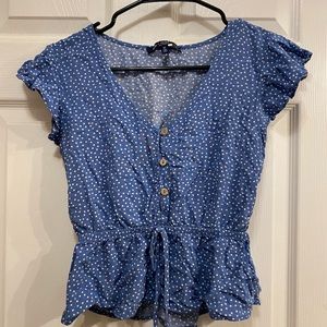 Blue small summer blouse